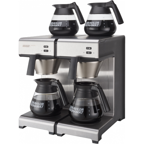 KOFFIEZETMACHINE MONDO TWIN AFM. 40,4X40,6X44,6CM. KLEUR RVS ZWART 230V 3460W BRAVILOR